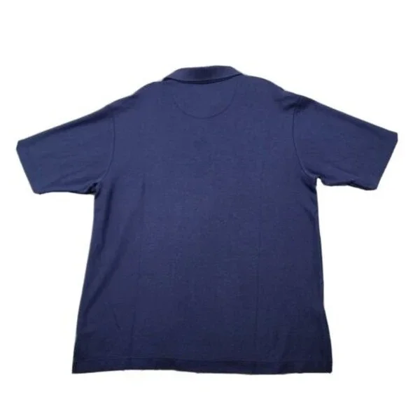 Tommy Bahama Polo Shirt Mens Large Blue 82% Pima Cotton Solid - Picture 13 of 14